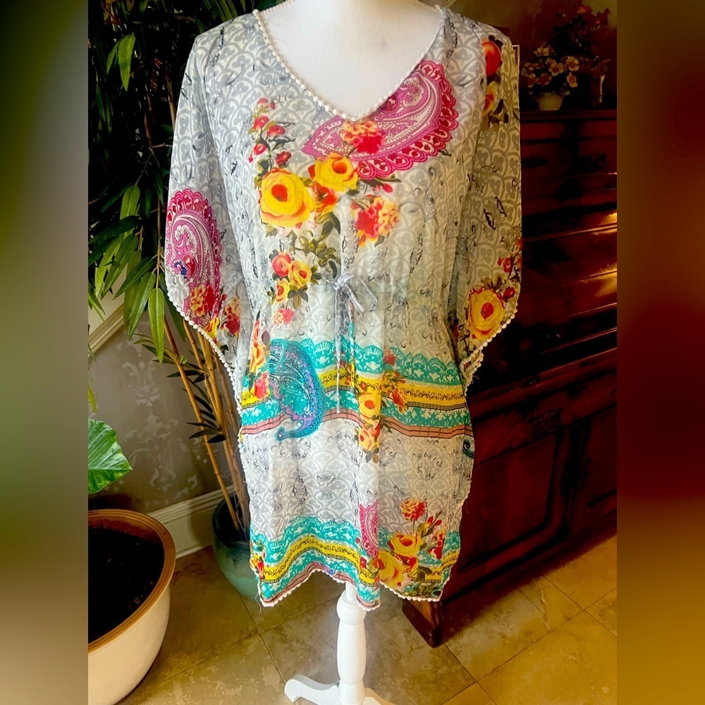 Mushbaby Sienna Rose Large swimsuit cover up. Good condition drawstring waist - Picture 4 of 10